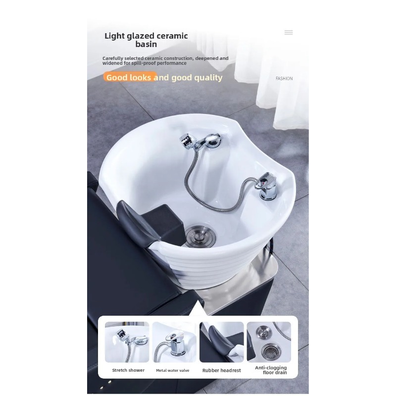 Salon Shampoo Bed Backwash Uni - Heavy Equipment Unit avaliação e preço