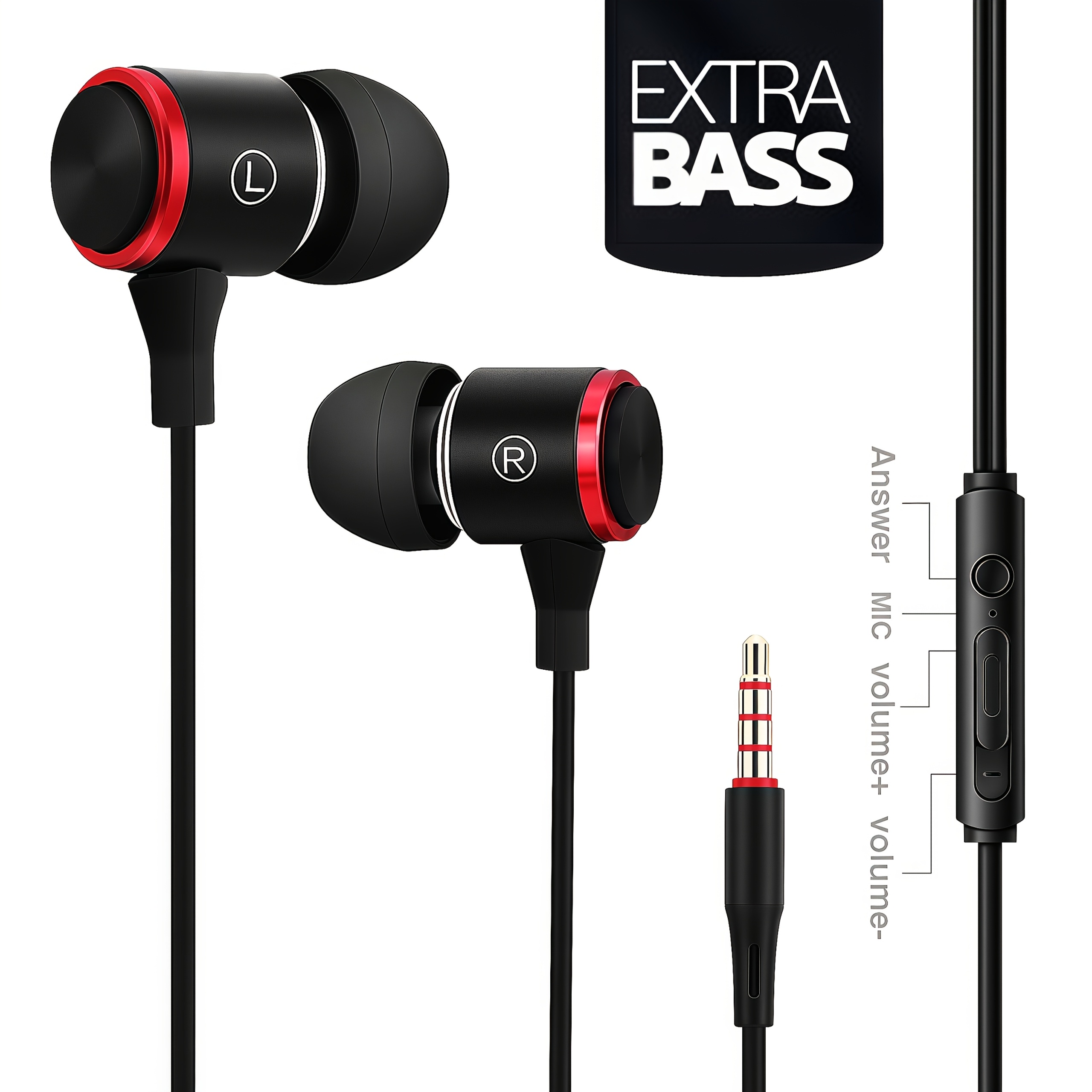 1pc Heavy Bass Wired In-Ear HI - Heavy Equipment Unit avaliação e preço