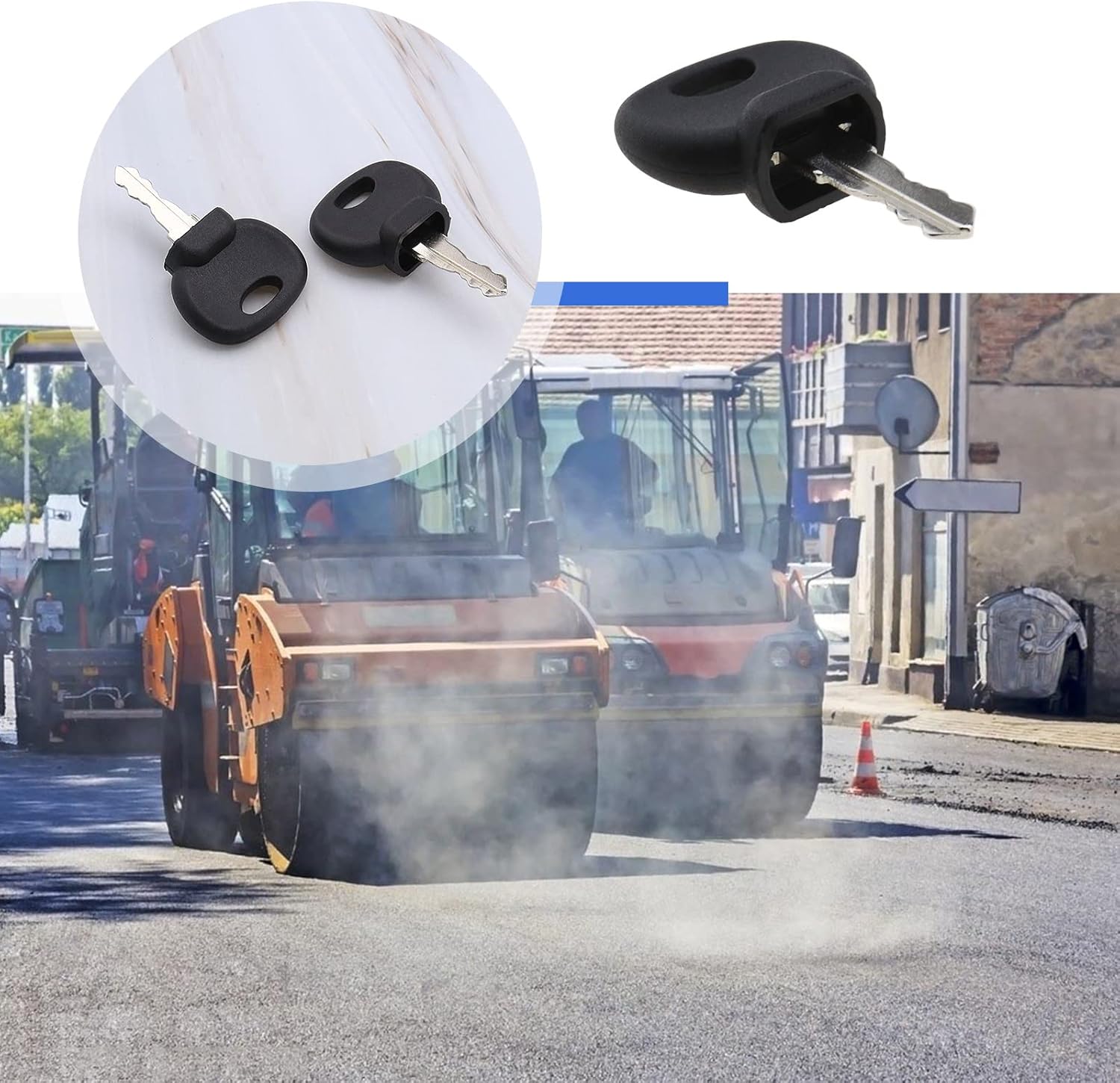 6 Ignition Keys Suitable For E - Heavy Equipment Rollers avaliação e preço