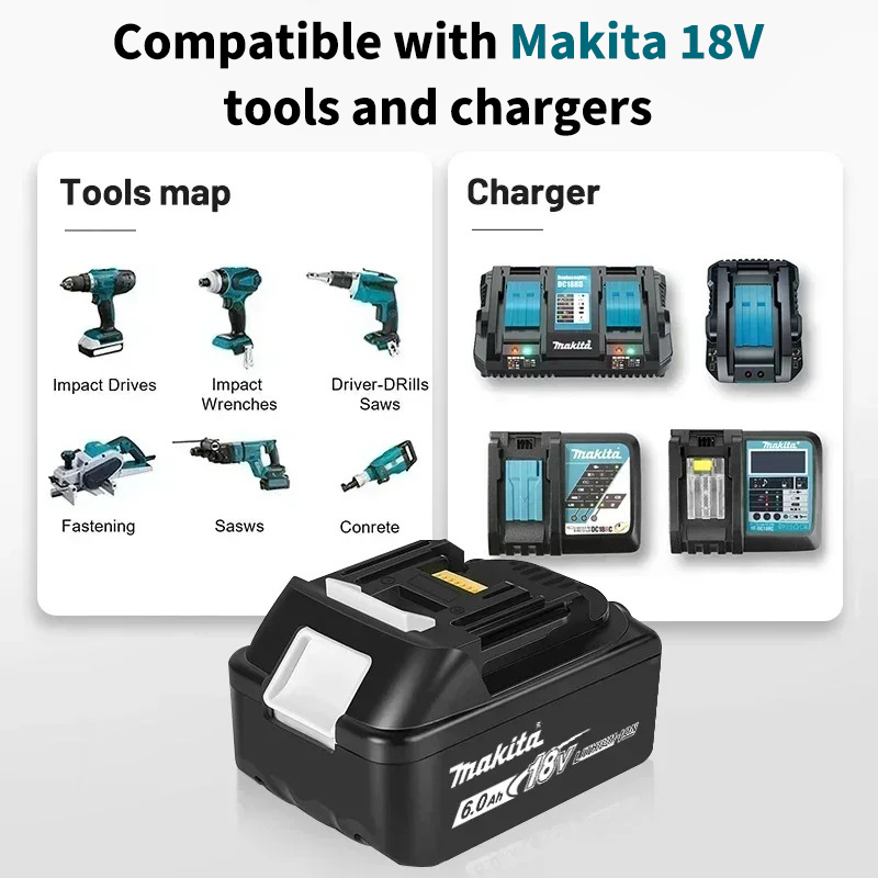 ‍100% for Makita 18V 6Ah Batte - Concrete Breaker Demolition avaliação e preço