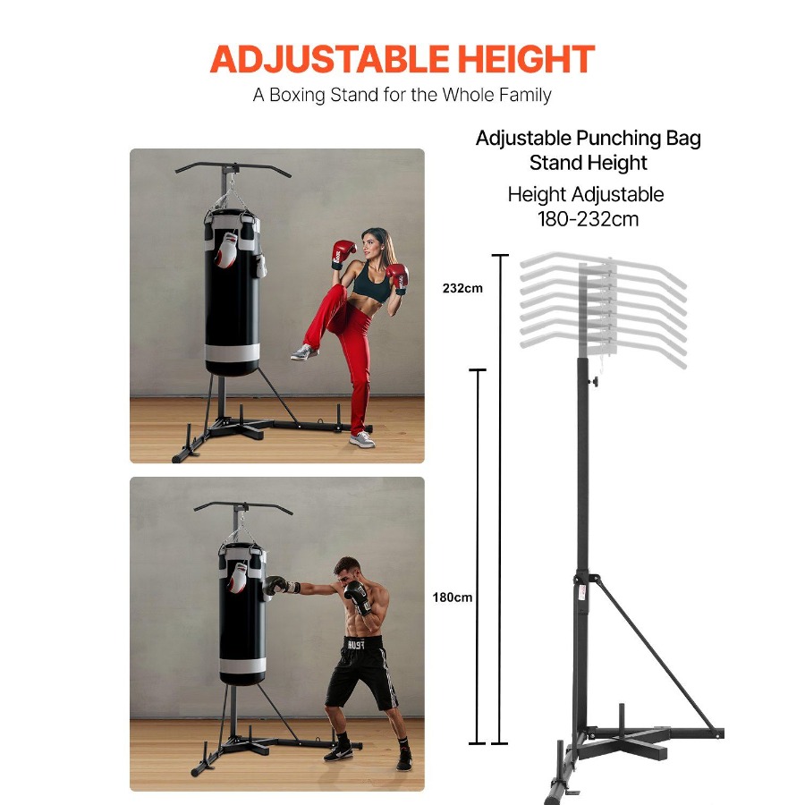 2 in 1 Punching Bag Stand Stee - Heavy Equipment Usa avaliação e preço