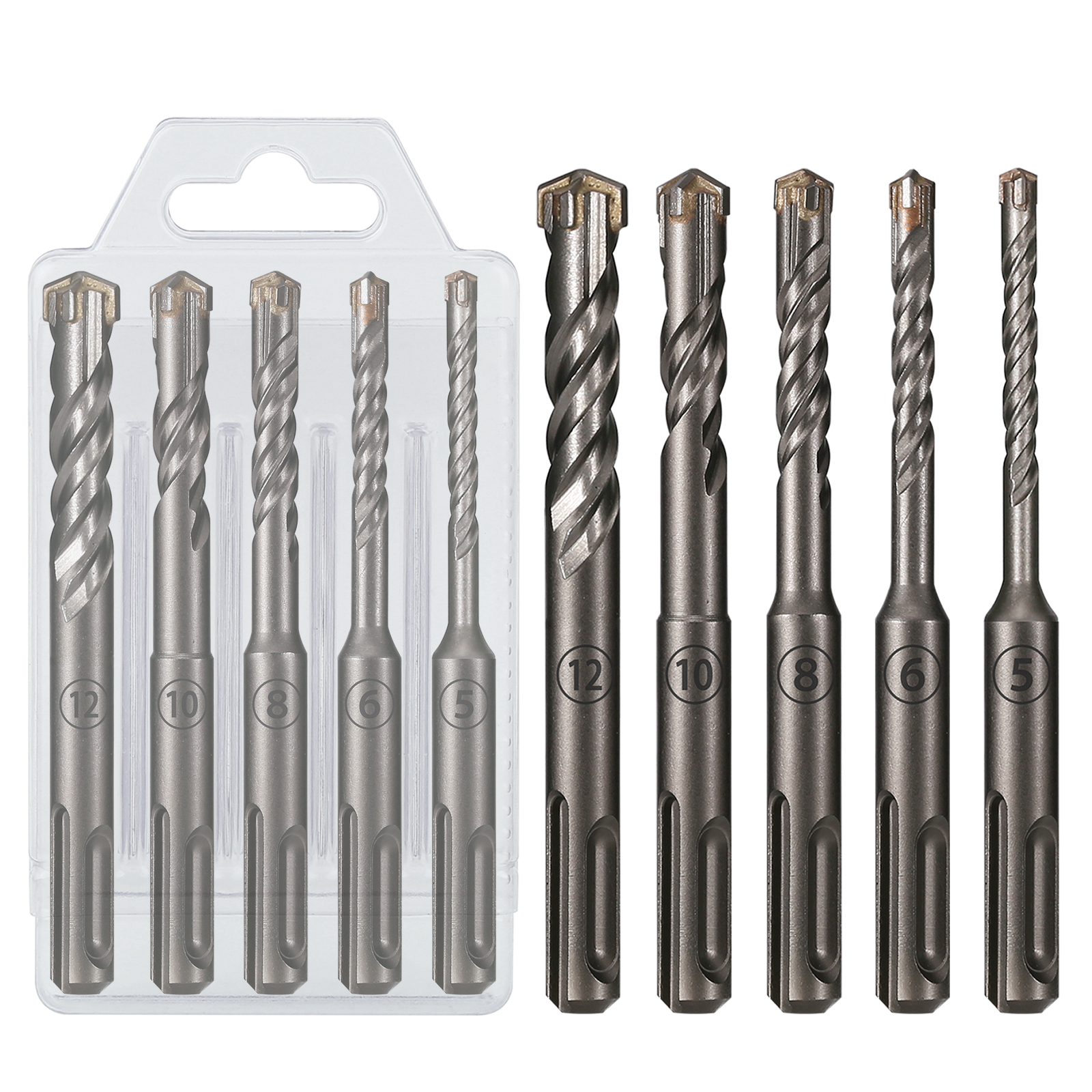 5Pcs/Set SDS PLUS Shank 5/6/8/ - Concrete Breaker Demolition avaliação e preço