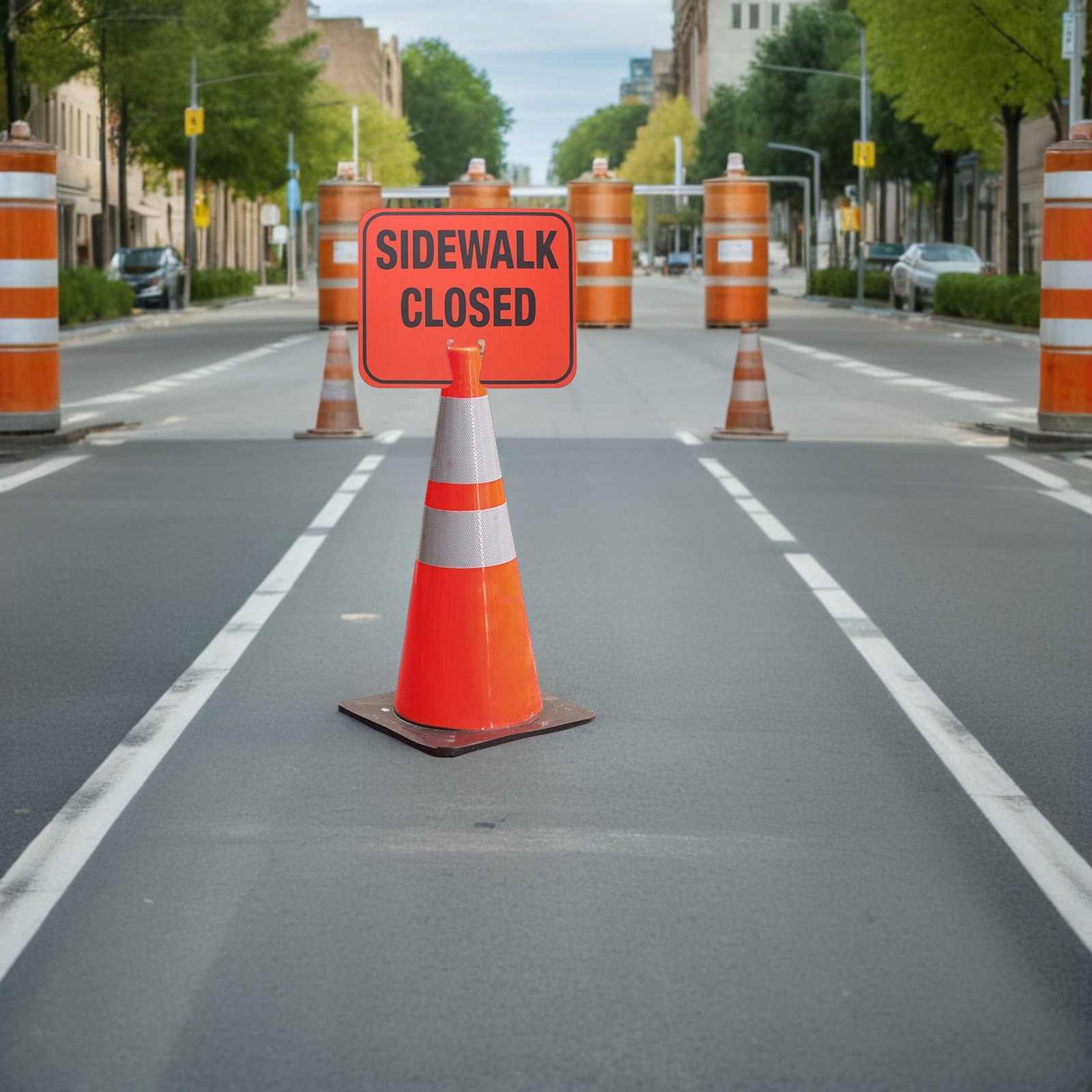 Road Closed Sign 12x10 Inch Br - Road Traffic Cone avaliação e preço