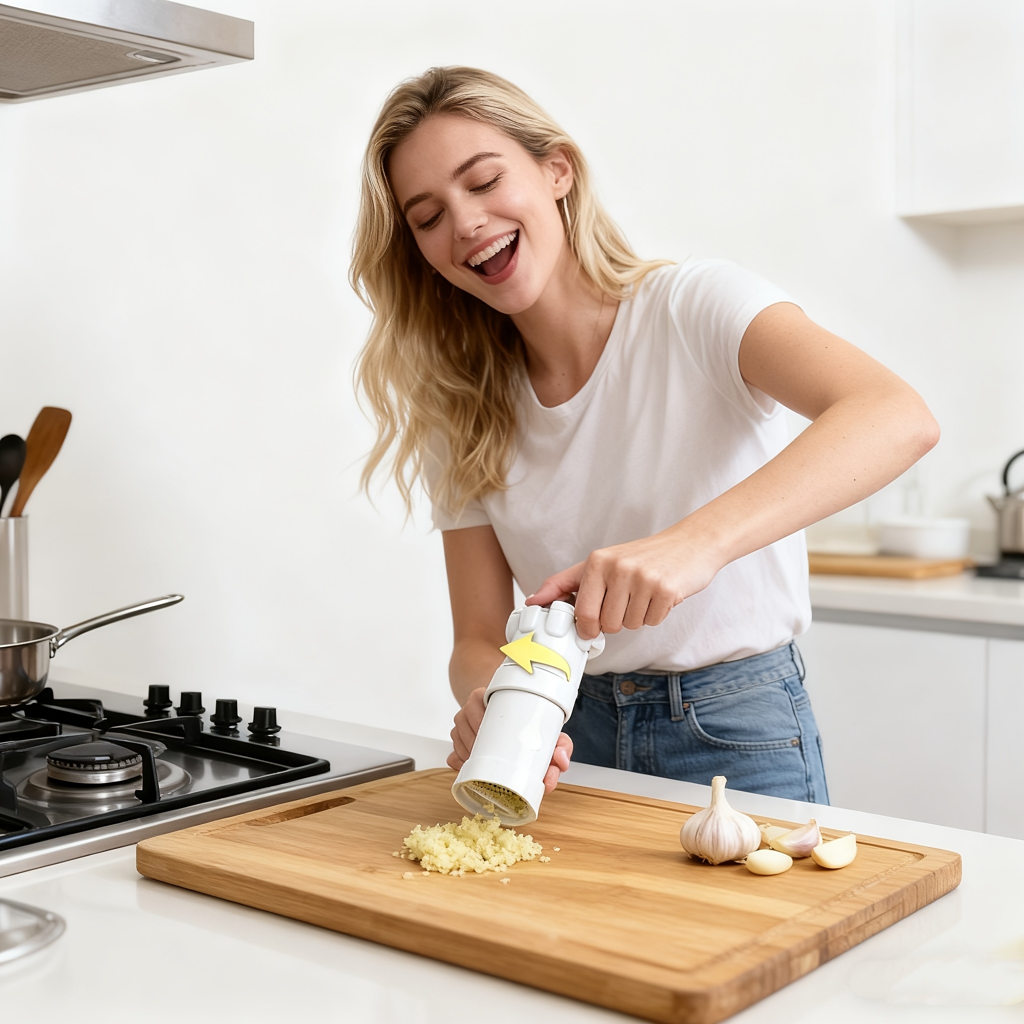 5-in-1 heavy-duty garlic press - Heavy Equipment Processor avaliação e preço