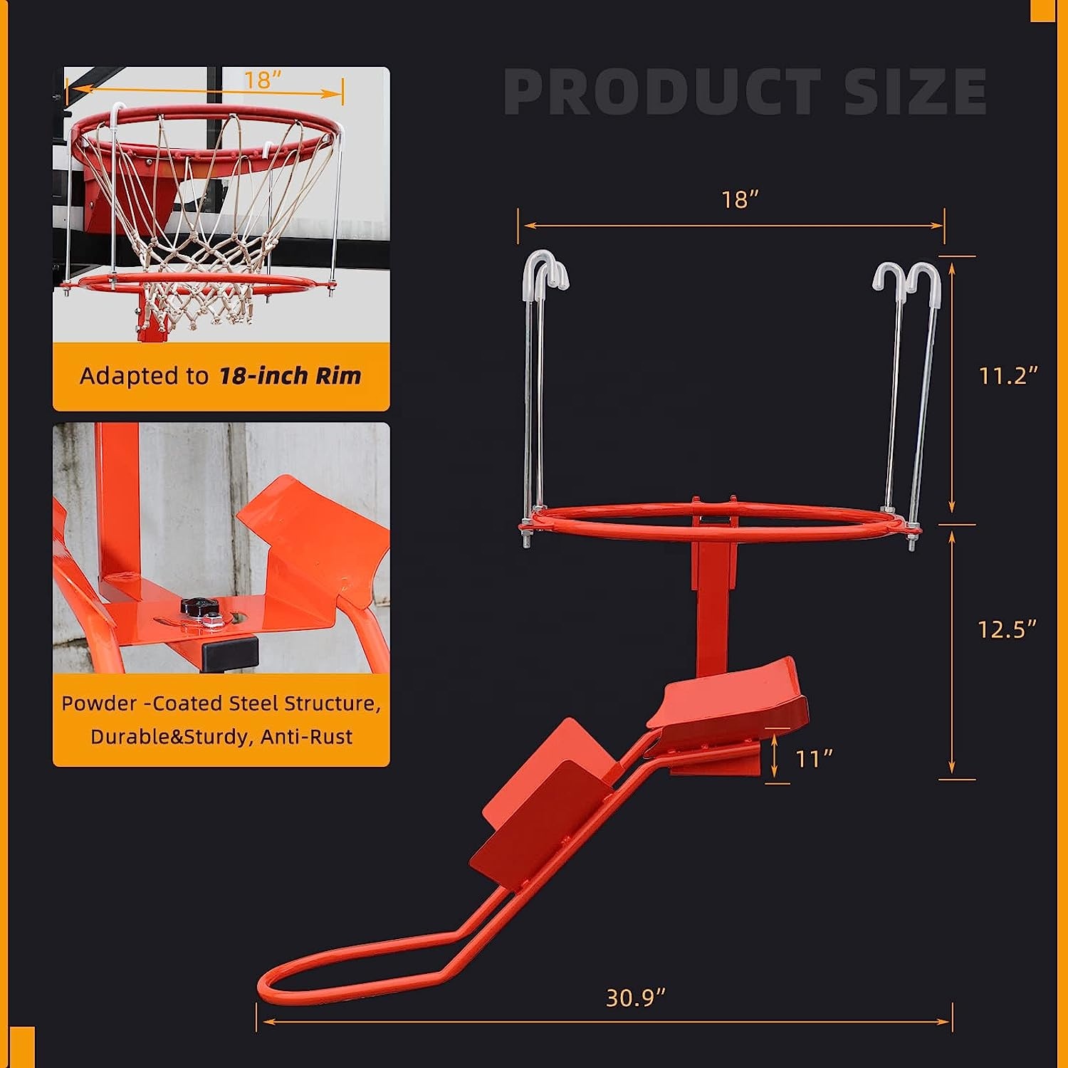Heavy-Duty Steel Basketball Re - Heavy Equipment Usa avaliação e preço