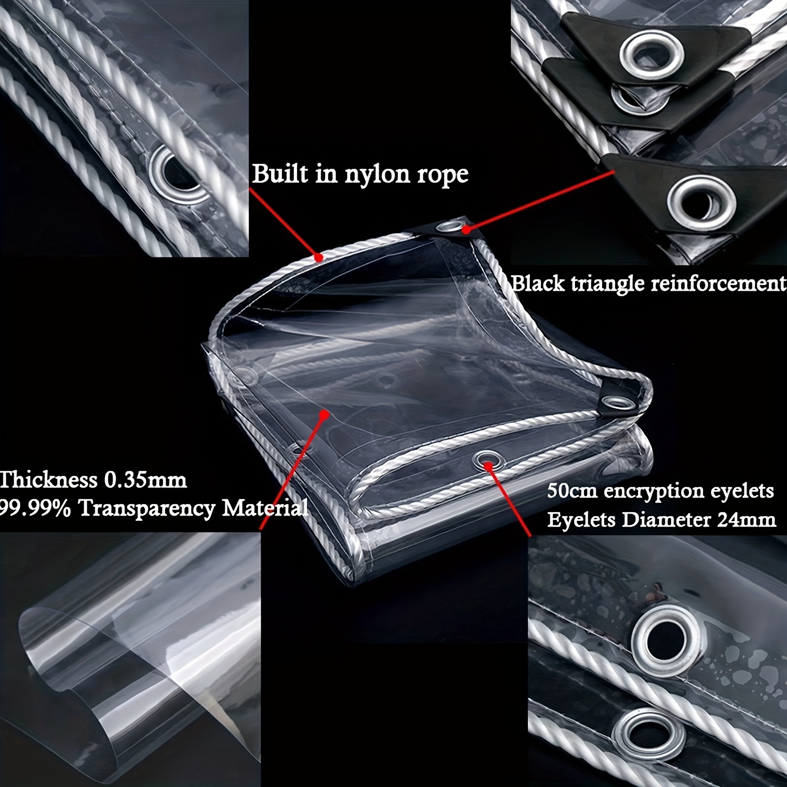 Heavy-Duty Transparent Tarp, W - Heavy Equipment Unit avaliação e preço