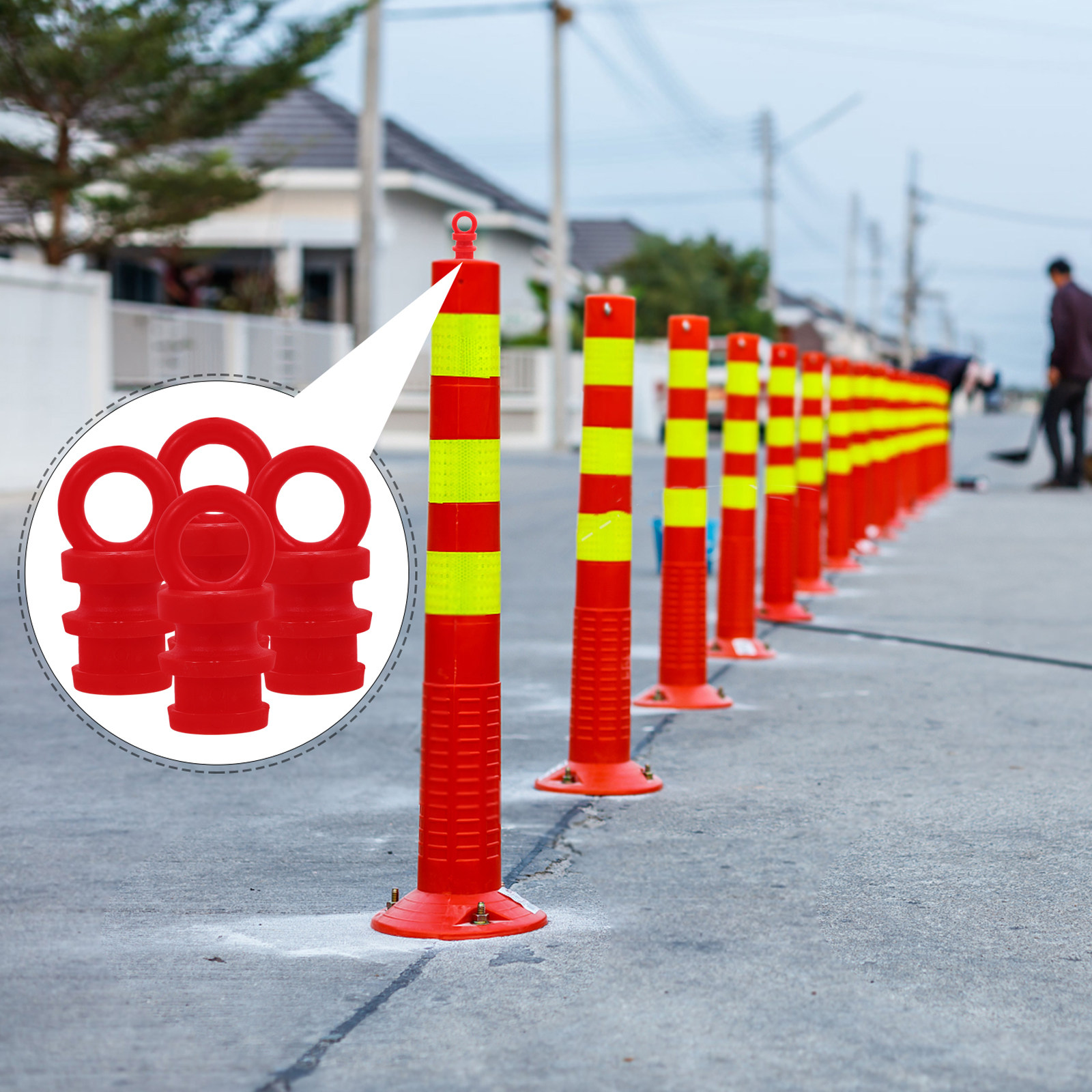 4Pcs Traffic Safety Cone Warni - Road Traffic Cone avaliação e preço