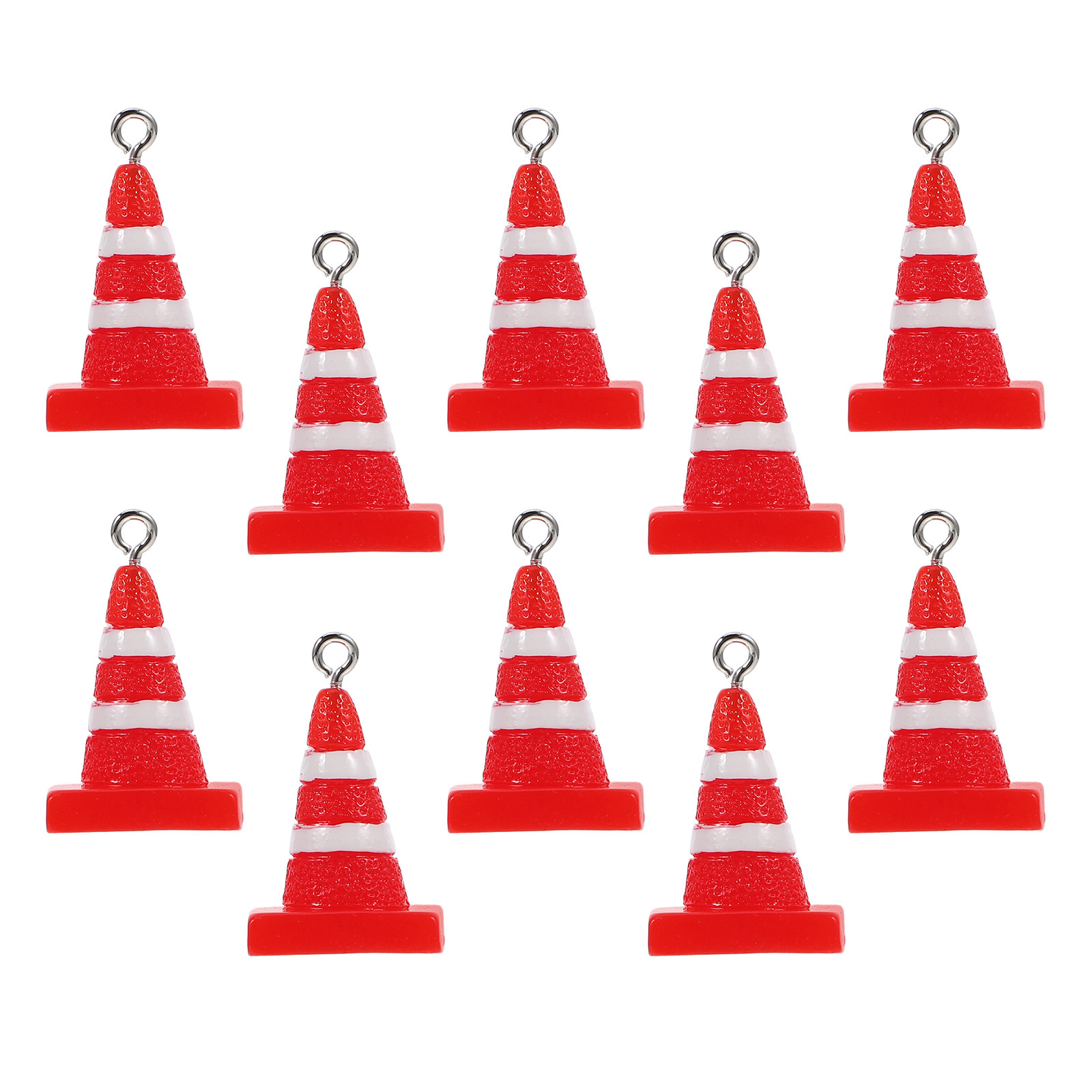 10Pcs Resin Pendant Charms Fun - Road Traffic Cone avaliação e preço
