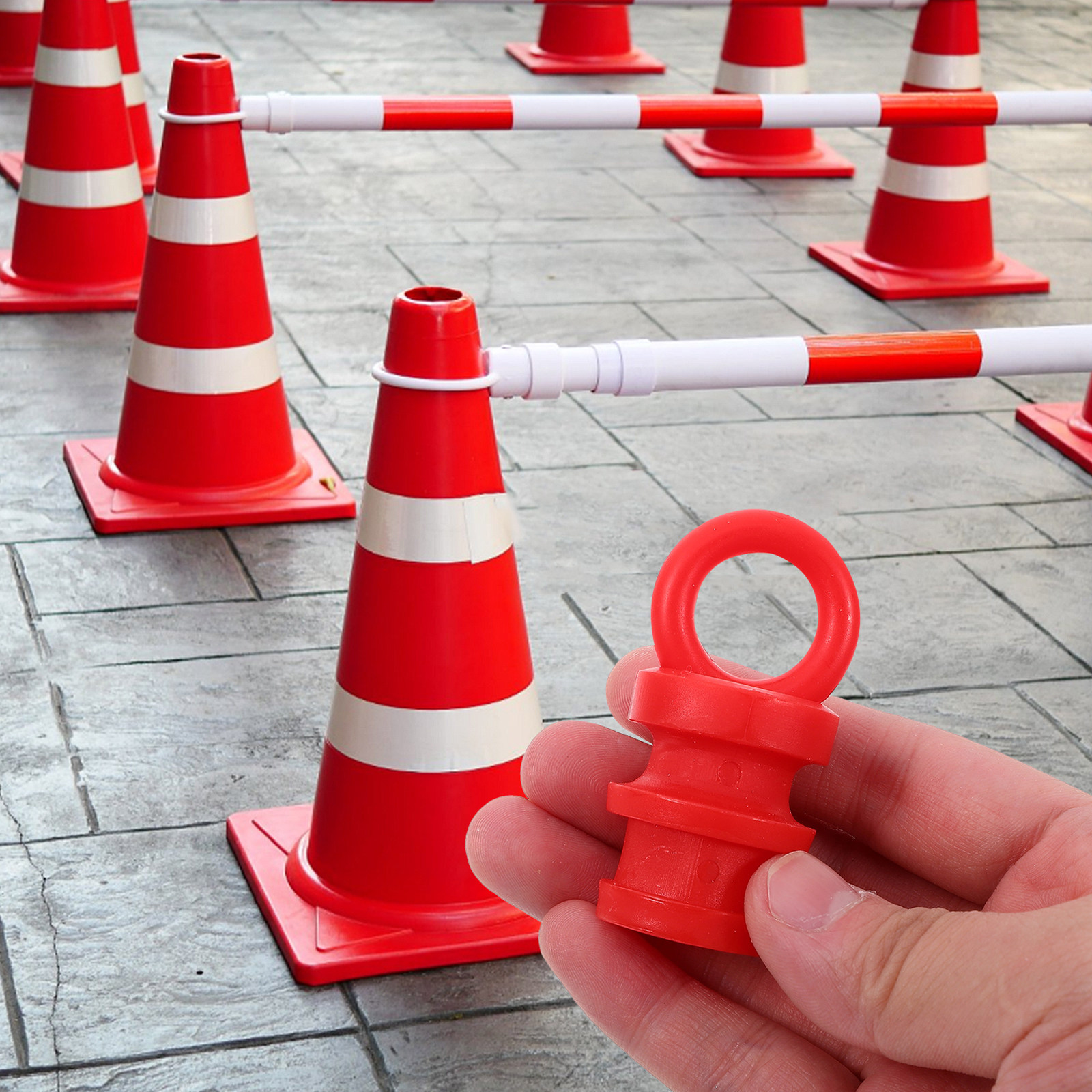 4Pcs Warning Post Caps Safety  - Road Traffic Cone avaliação e preço