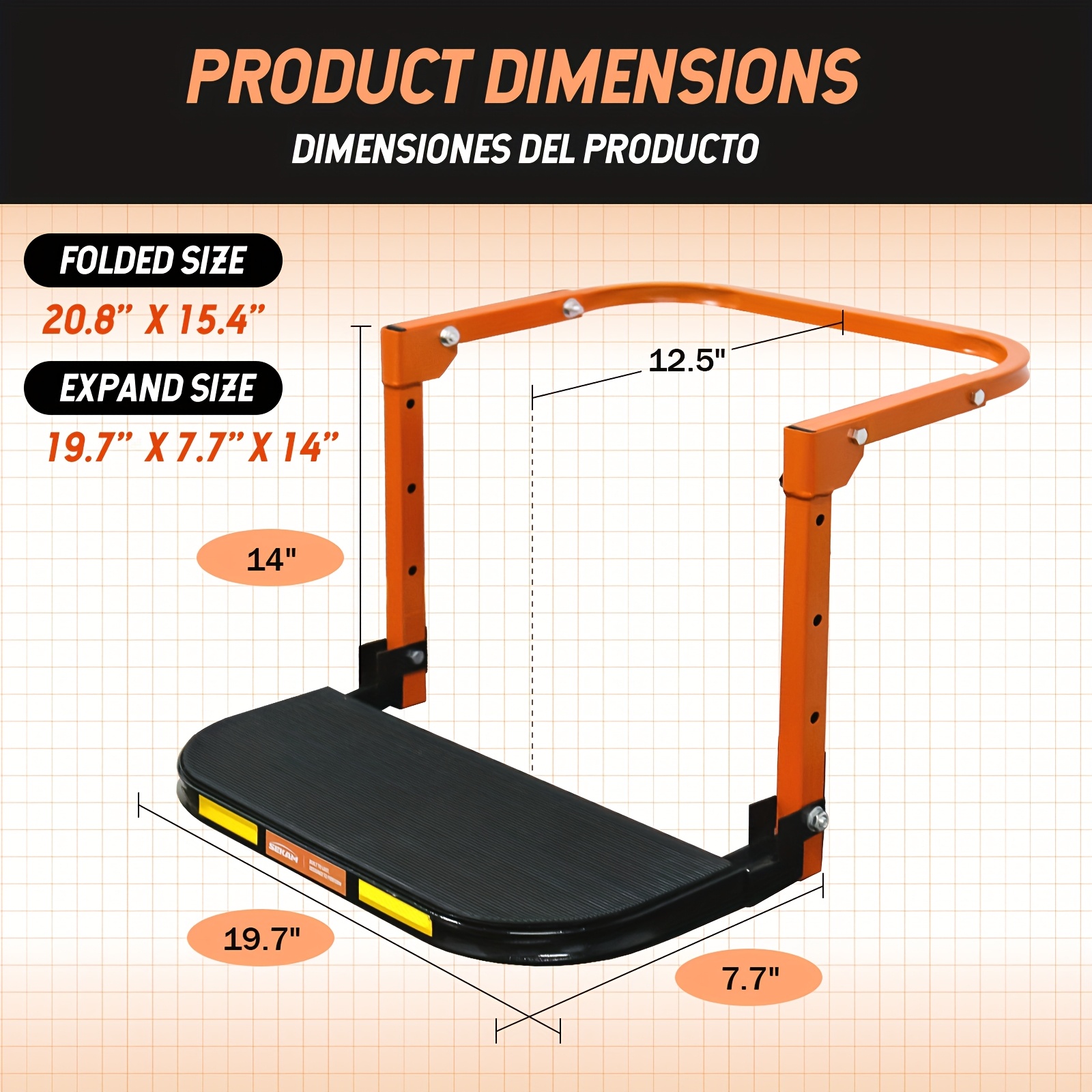 Collapsible Orange Wheel Chock - Heavy Equipment Unit avaliação e preço