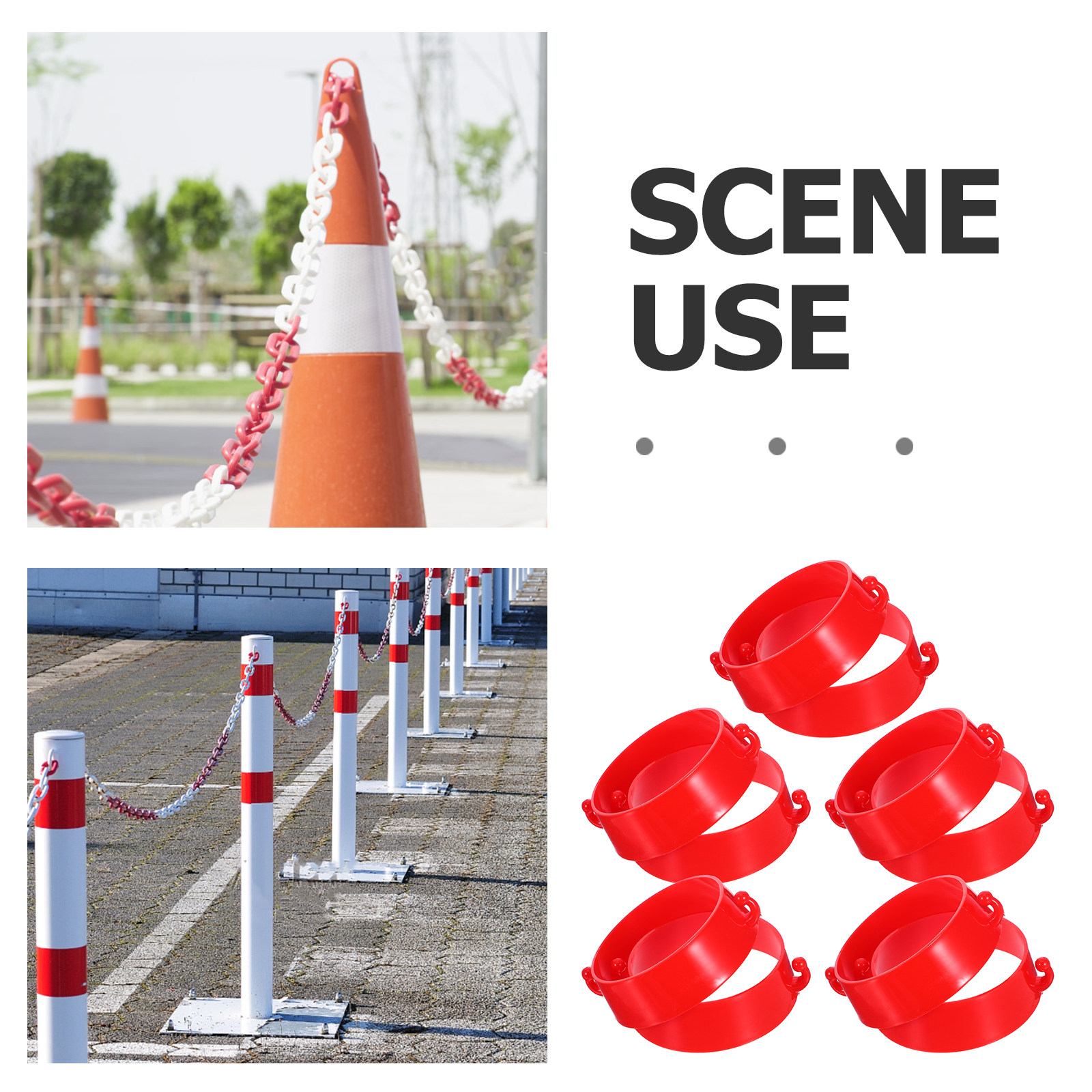 10Pcs Cone Chain Connector Pla - Road Traffic Cone avaliação e preço