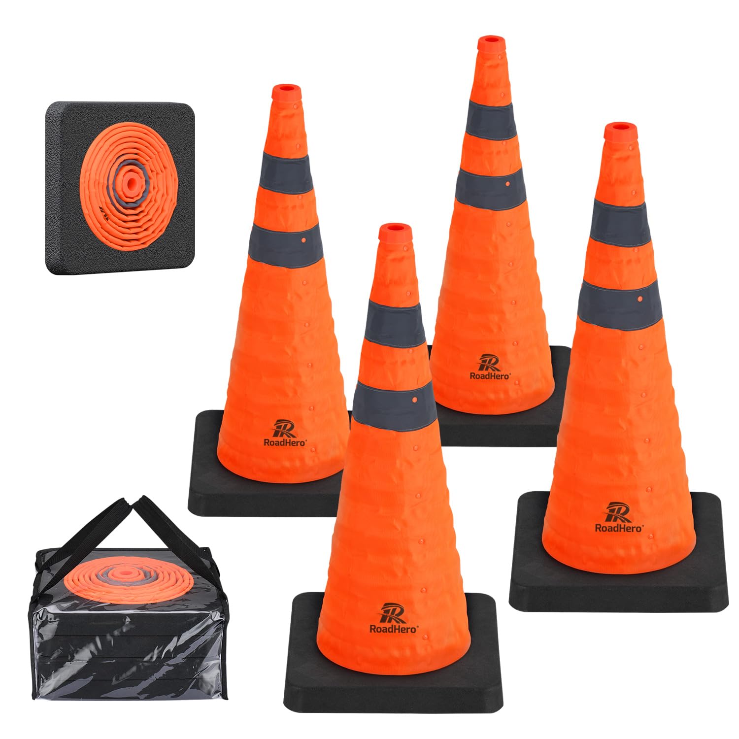 28 Inch Collapsible Traffic Sa - Road Traffic Cone avaliação e preço