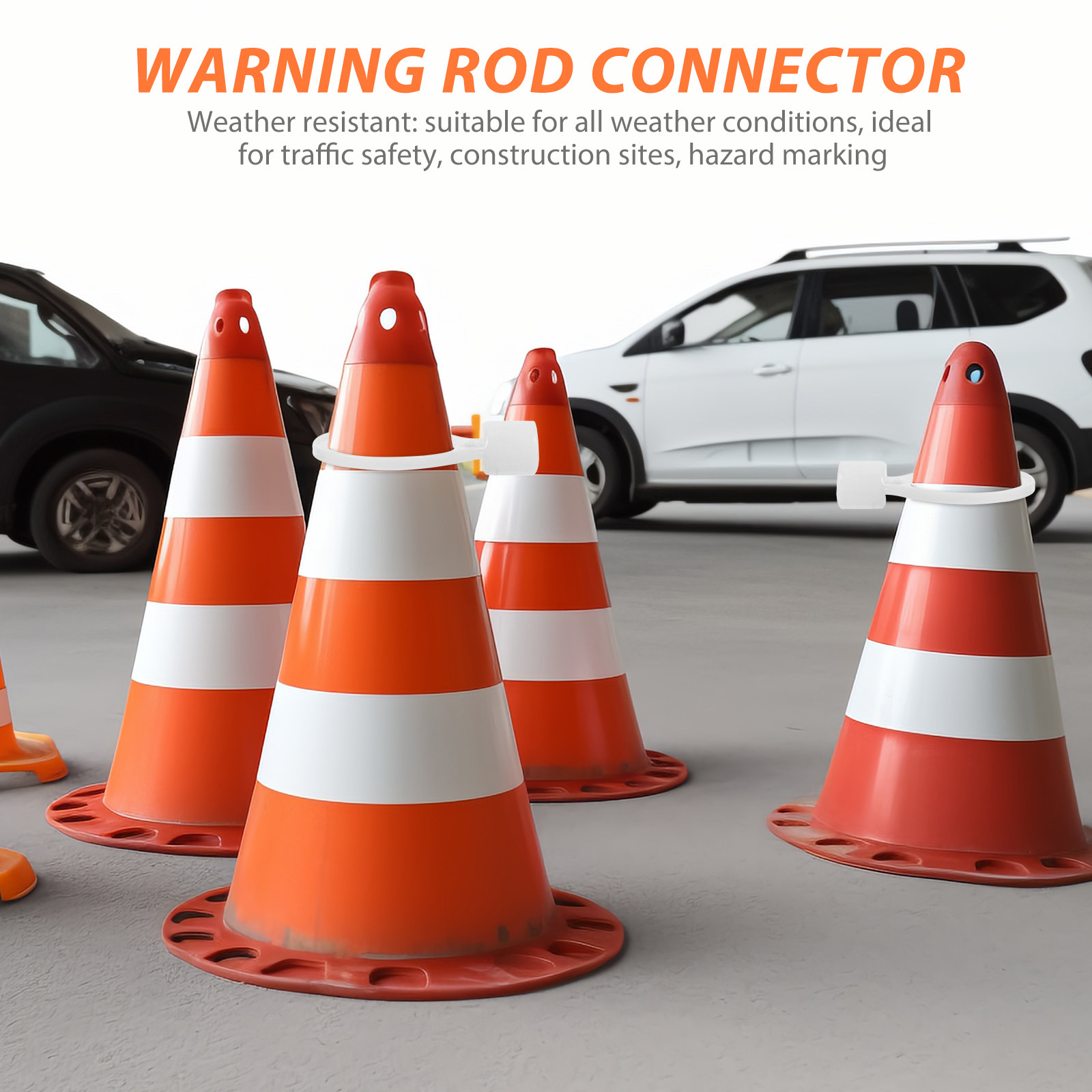 6Pcs Safety Cone Connectors Fl - Road Traffic Cone avaliação e preço