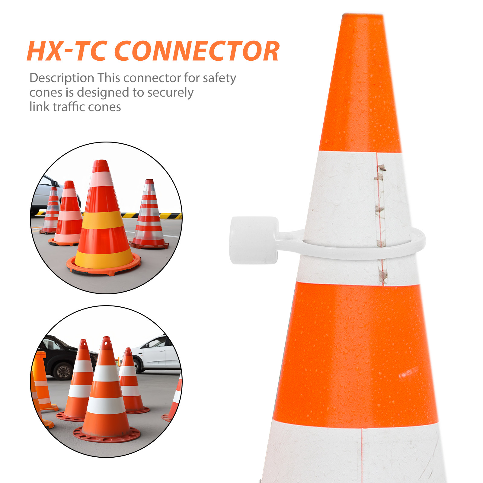 6Pcs Safety Cone Connectors Fl - Road Traffic Cone avaliação e preço