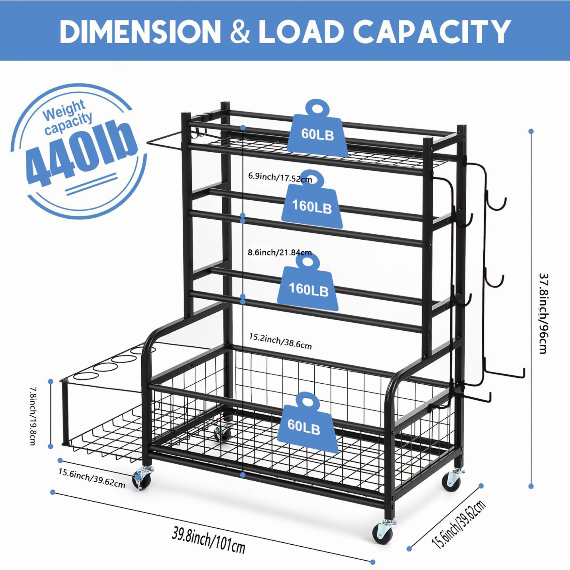 Blacksmith 4 Tier Storage Rack - Heavy Equipment Unit avaliação e preço