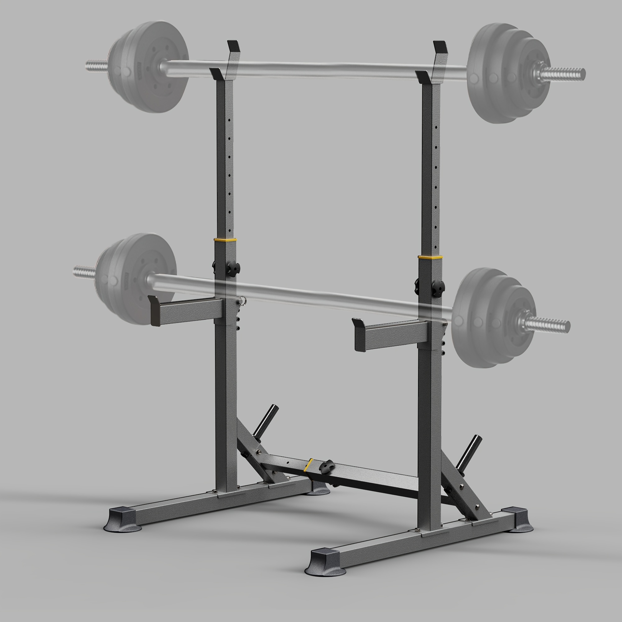 1 Squat Stand With Barbell Wei - Heavy Equipment Usa avaliação e preço