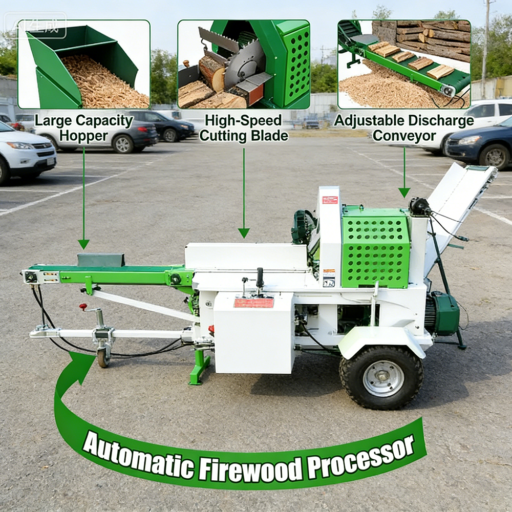 Heavy Duty 6 Way Log Splitter  - Heavy Equipment Processor avaliação e preço
